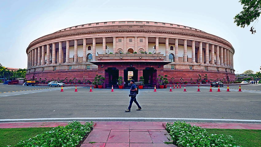 Емблематичният кръгъл парламент на Индия, индийски парламент HD тапет