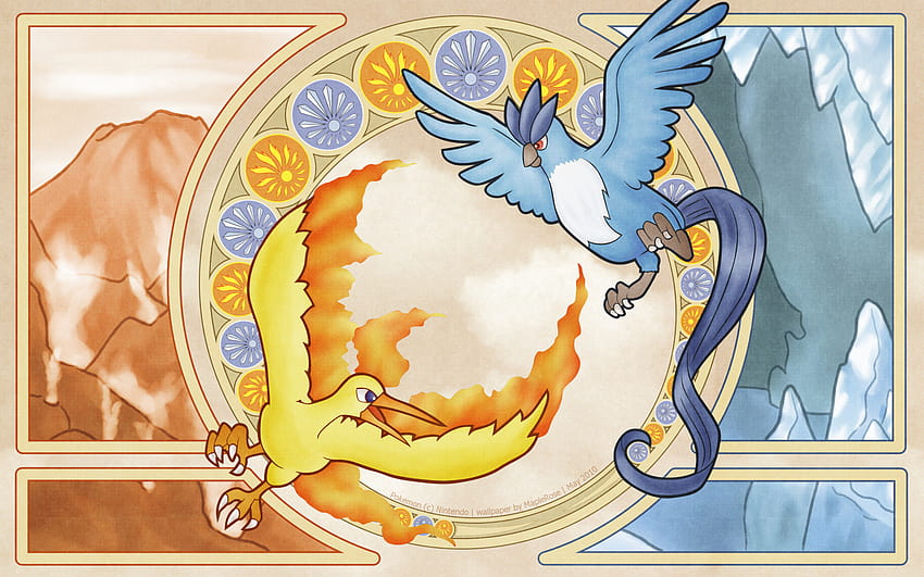 Pokémon : Fire and Ice, bird pokemon HD wallpaper