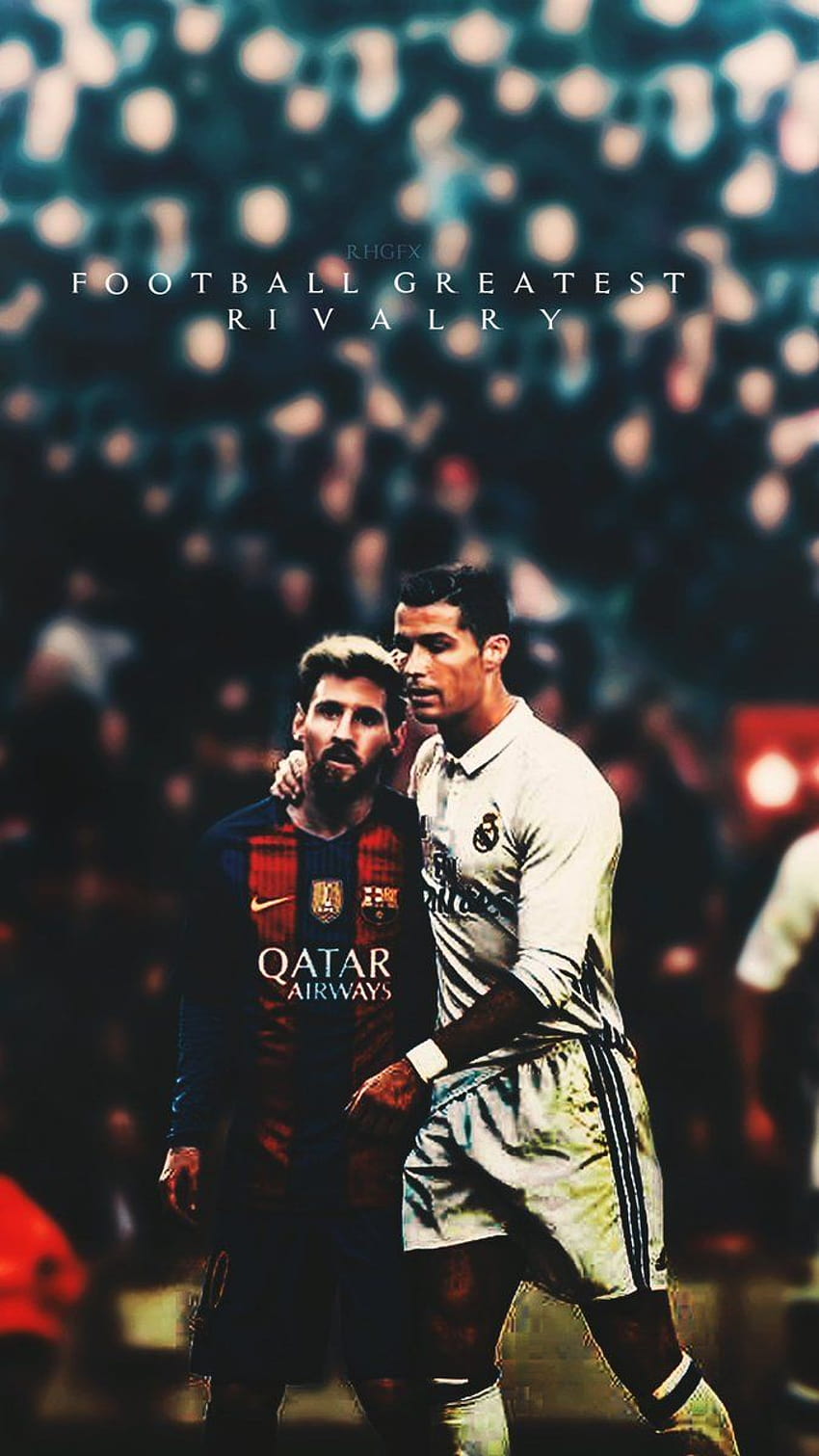 Messi and Ronaldo, Cristiano Ronaldo, GOATS, Lionel Messi, HD phone  wallpaper