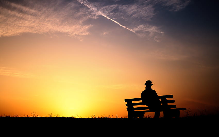 feeling sad ,sky,people in nature,cloud,sitting,sunset, feeling boy HD wallpaper