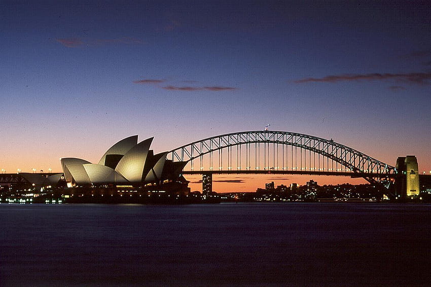 Pontes: Opera House Bridge Night Australia Sydney papel de parede HD