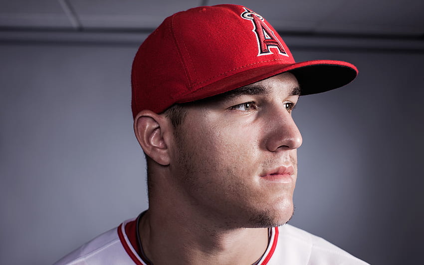 Mike Trout Face, mike trout computer HD wallpaper