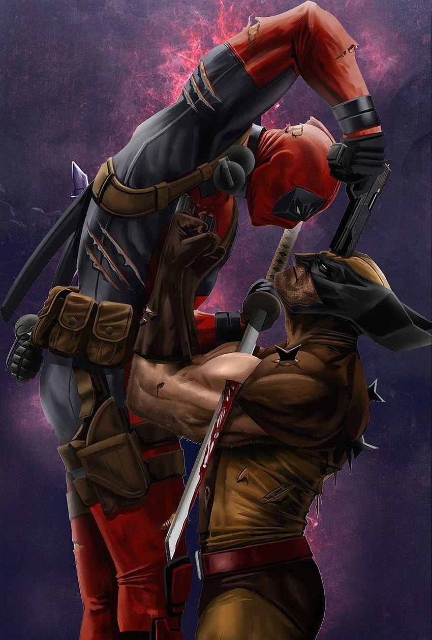 Deadpool kontra Wolverine Tapeta na telefon HD