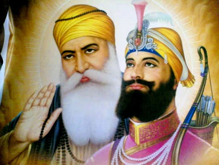 Guru Nanak Dev et Guru Gobind Singh, gourou hargobind sahib ji Fond d'écran HD