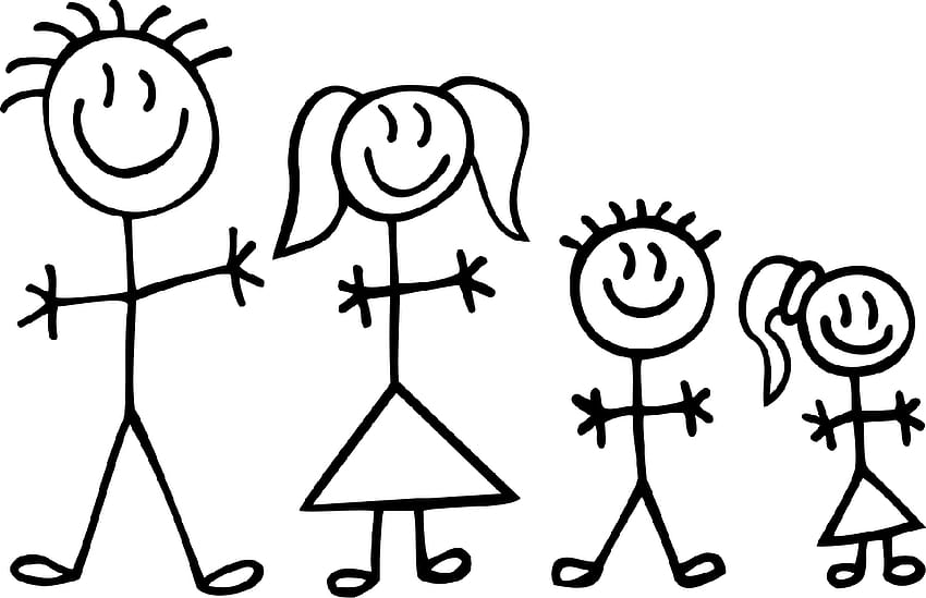 stick figure family of 4