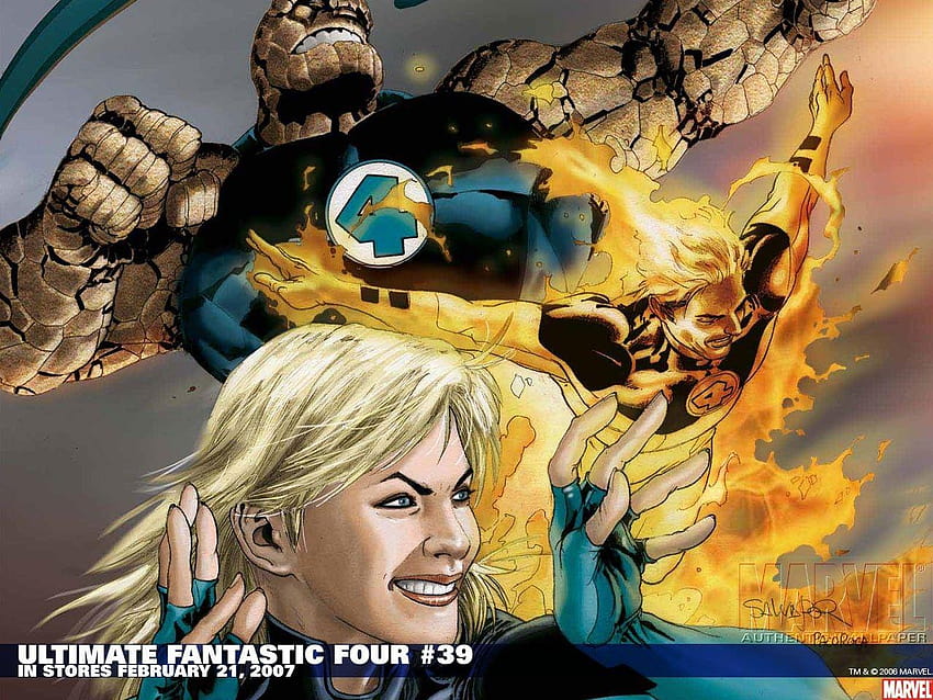 Comics Ultimate Fantastic Four Thing Invisible Woman 수잔 HD 월페이퍼