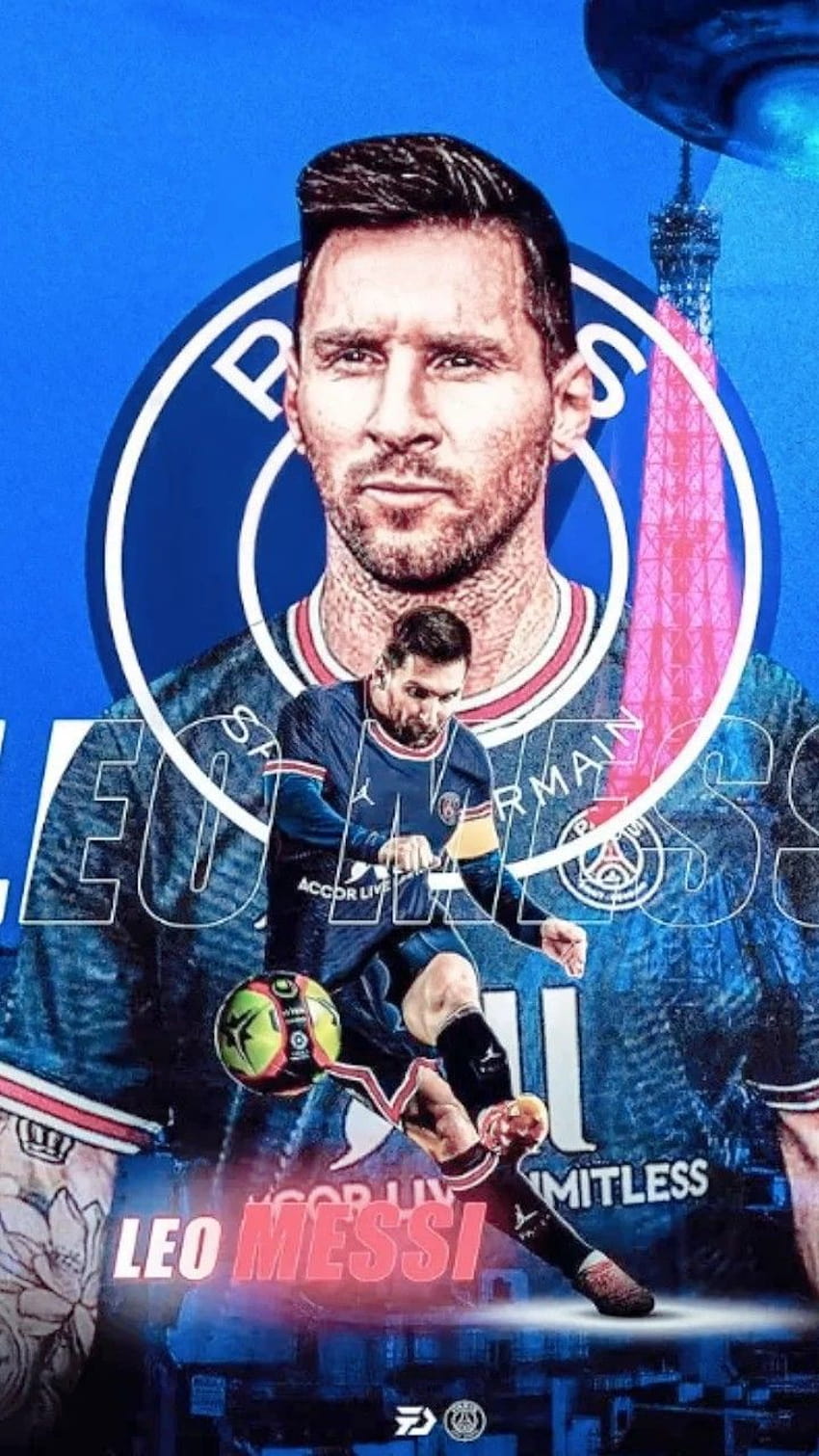 90 Paryż, Lionel Messi PSG iPhone Tapeta na telefon HD
