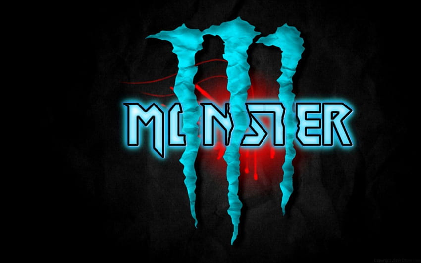 Monster Energy Blue สัตว์ประหลาดพลังงานสำหรับโทรศัพท์ 3 มิติ วอลล์เปเปอร์ HD