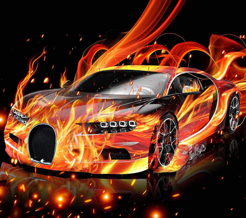 Fire Bugatti diposting oleh Christopher Cunningham, bugatti keren Wallpaper HD