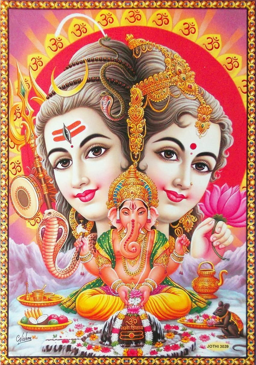 23 Lord Shiva , Beautiful With Family Ganesha and Parvati, mahadev ...