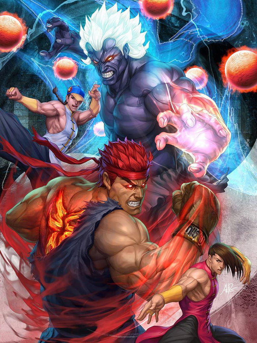 Oni Akuma and Evil Ryu by Artgerm, akuma oni HD phone wallpaper