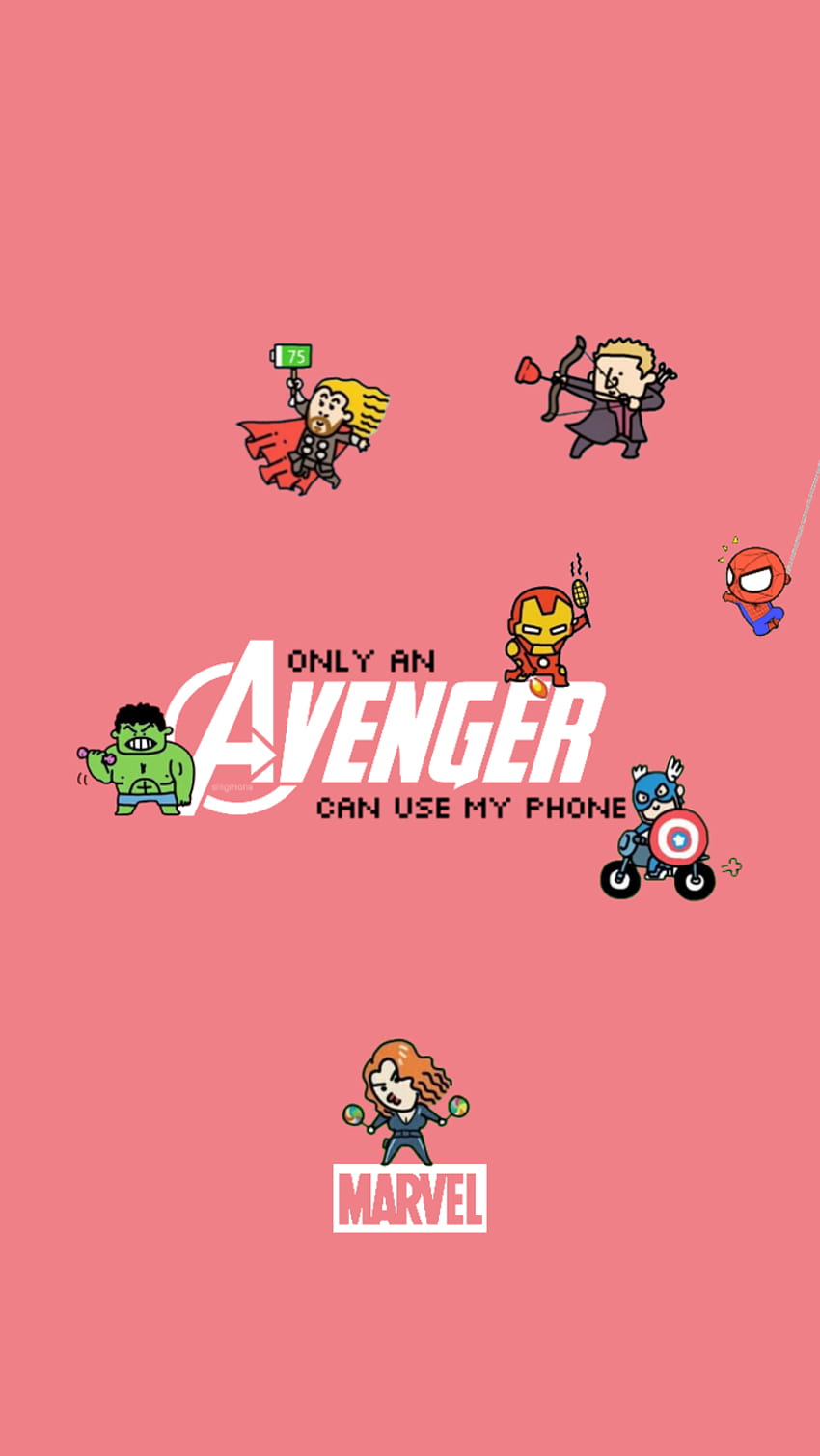 Only an Avenger Can Use My Phone, cute avengers HD phone wallpaper