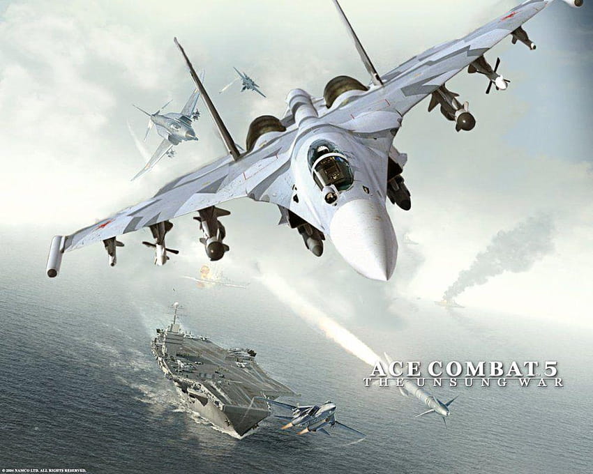Ace Combat 5 The Unsung War Custom SU, su35 วอลล์เปเปอร์ HD