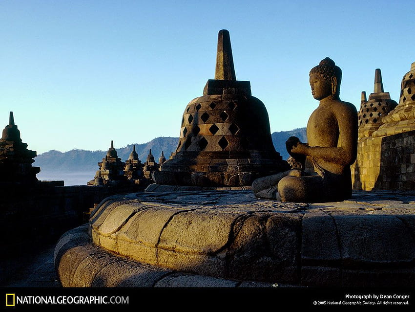인도네시아 방문의 모든 흥미로운 장소: 보로부두르, 9세기에 가장 큰 불교 사원, 샤일렌드라 왕조 HD 월페이퍼