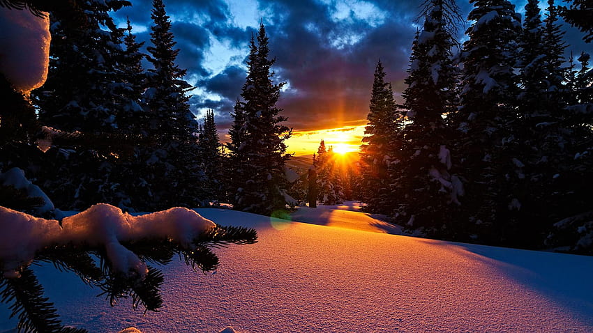 Get Snowy Mountains, winter scenes outside HD wallpaper