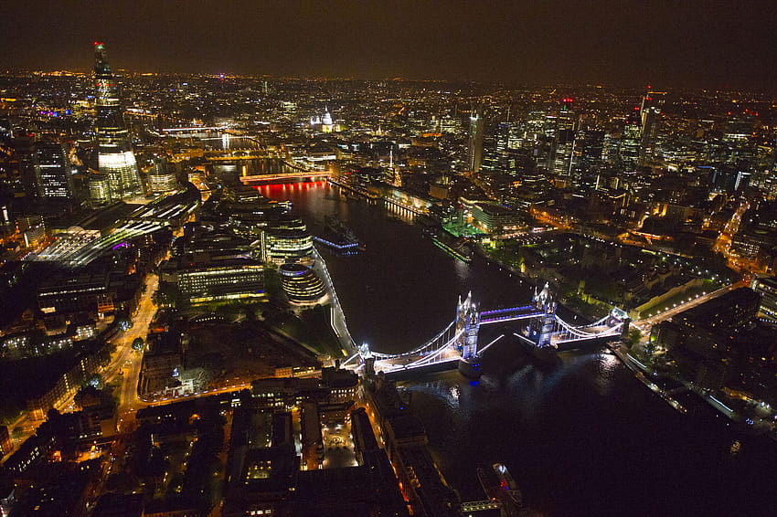 : A Lovely Aerial of London Taken At Night For Your, london eye at night HD wallpaper