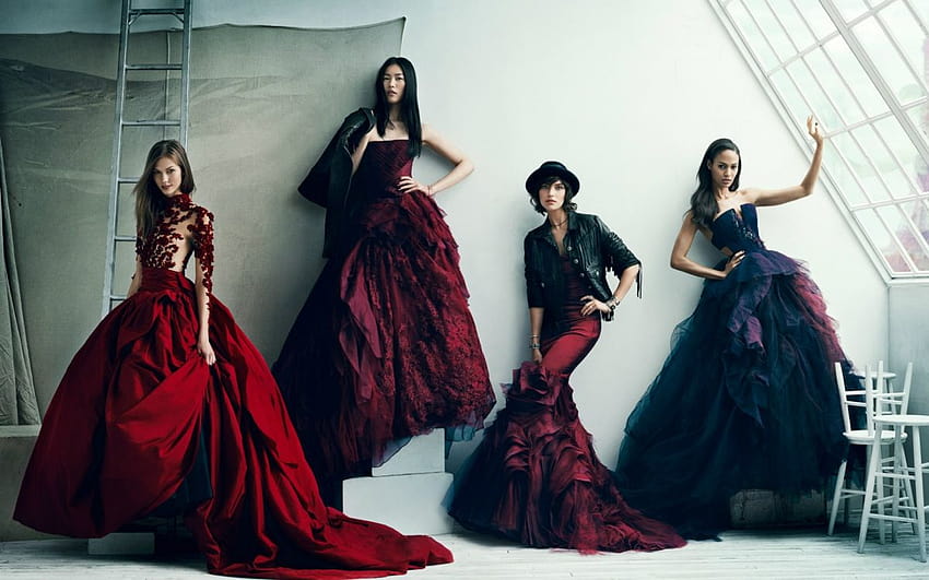 Vogue, Model, Gown, Fashion Model, Haute Couture, Backgrounds HD wallpaper
