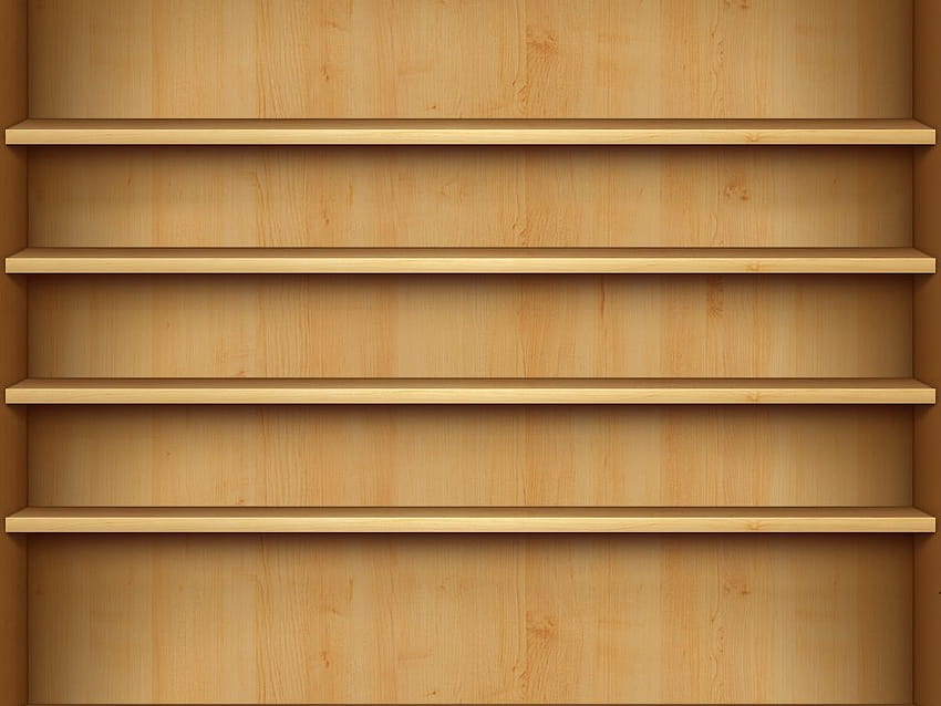 Półka na książki Pusta, pusta półka na książki Tapeta HD