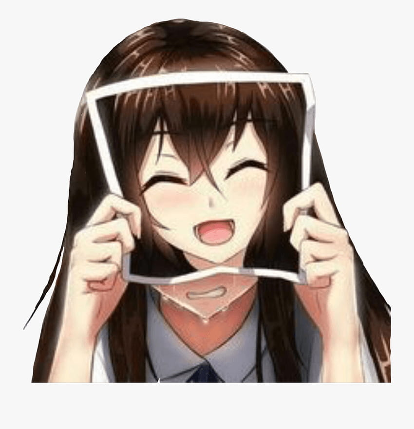 anime girl fake smile HD phone wallpaper
