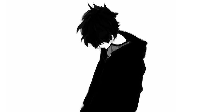Alone Anime Guy, dark sad anime boy HD wallpaper