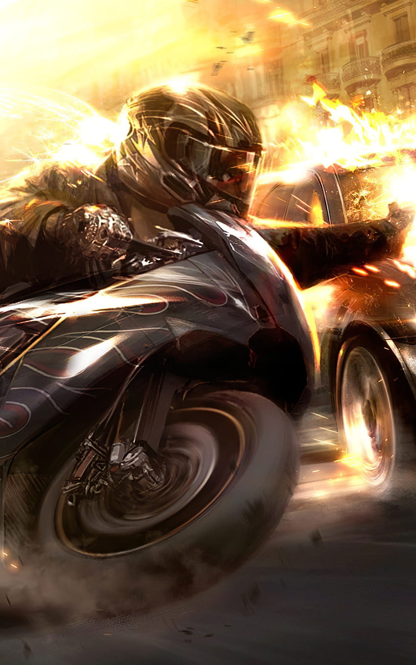 800x1280 High Speed Motorbike Cop Car Chase Nexus 7,Samsung Galaxy Tab 10,Note Android Tablets , Backgrounds, and, high speed chase HD phone wallpaper