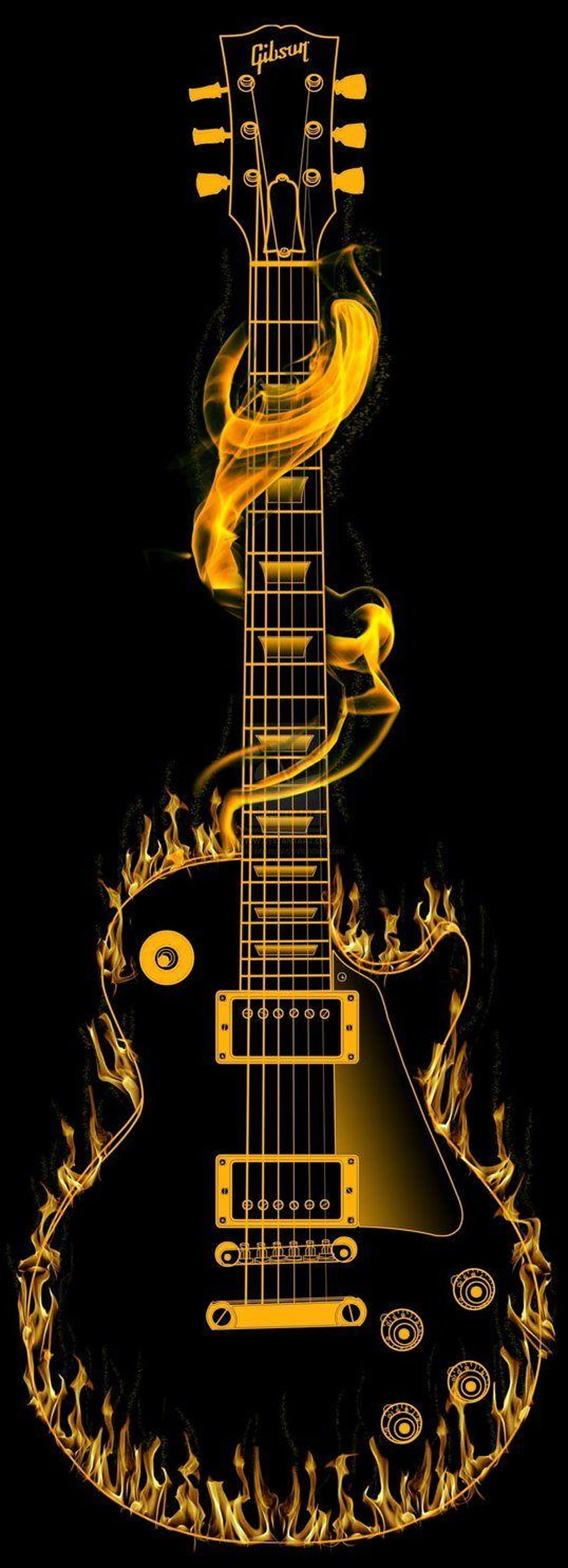 Електрически китари Gibson Les Paul и фонове HD тапет за телефон