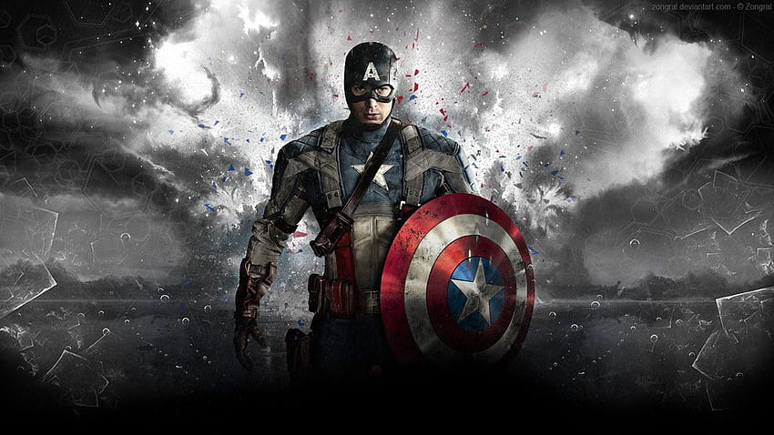 Marvel Captain America Mogę to robić cały dzień na komputerze Tapeta HD
