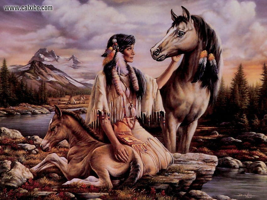 Arte fantasy dei nativi americani, indiani cherokee Sfondo HD