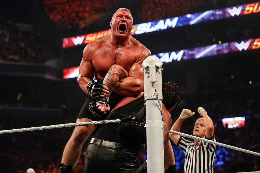 Avantages et inconvénients de la WWE annonçant l'adversaire SummerSlam de Brock Lesnar, brock lesnar summerslam Fond d'écran HD