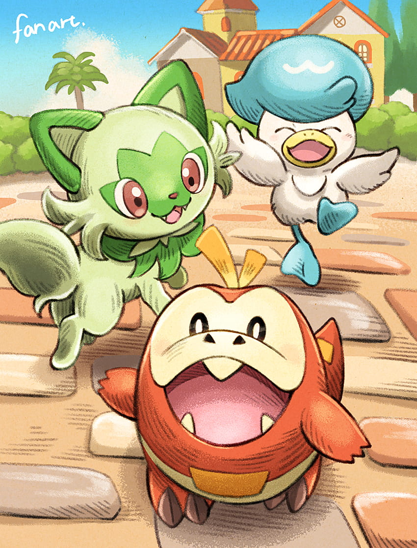 Fuecoco, Pokémon Scharlachrot und Violett HD-Handy-Hintergrundbild
