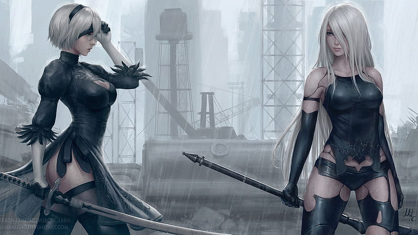 2560x1440 2b And A2 Nier Automata 1440P Resolution , Backgrounds, and, nierautomataa a2 HD wallpaper