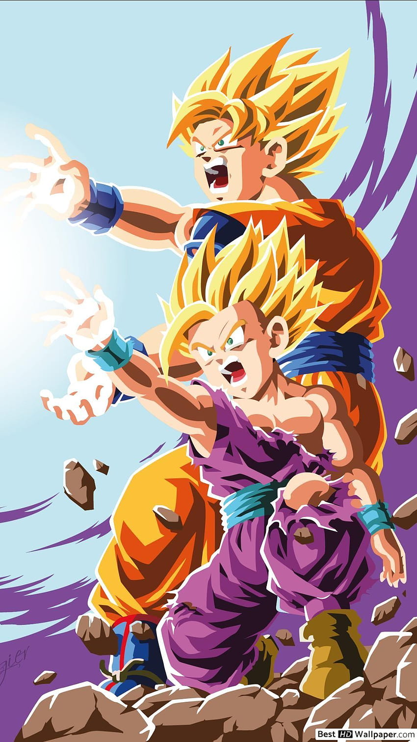 Papel de parede : Dragon Ball Z, Filho Goku, Gohan, Vegeta