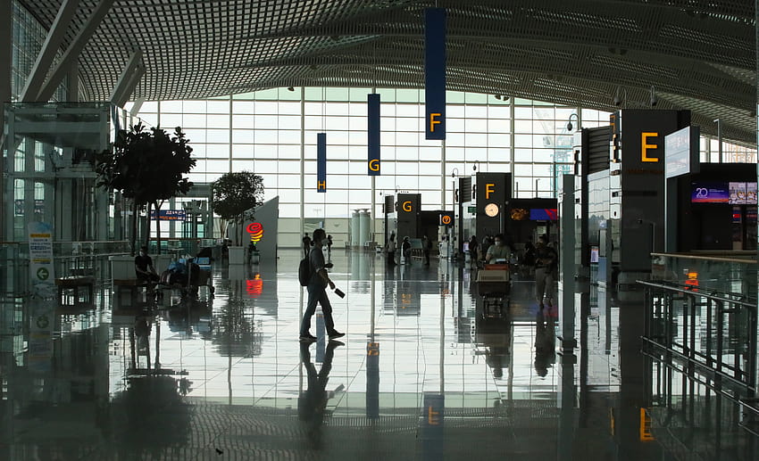 仁川空港の1日当たりの乗客数は、9月に10,000人を下回りました, ソウル仁川空港 高画質の壁紙
