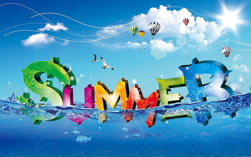 summer camp design HD wallpaper