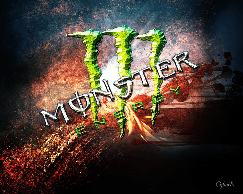 energy by CyberK744, logotipo de monster energy azul fondo de pantalla