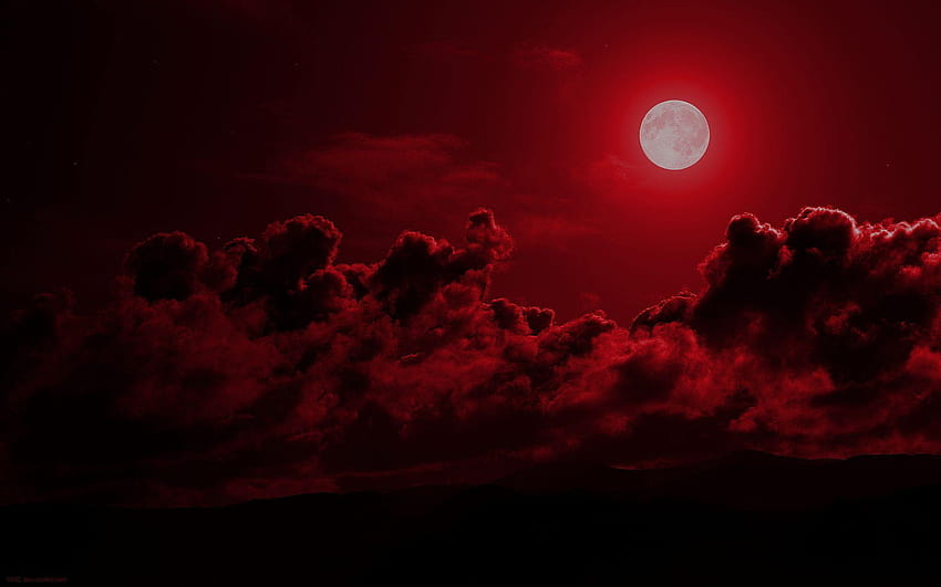 คืนพระจันทร์สีน้ำเงิน สุดยอดพระจันทร์สีเลือด วอลล์เปเปอร์ HD