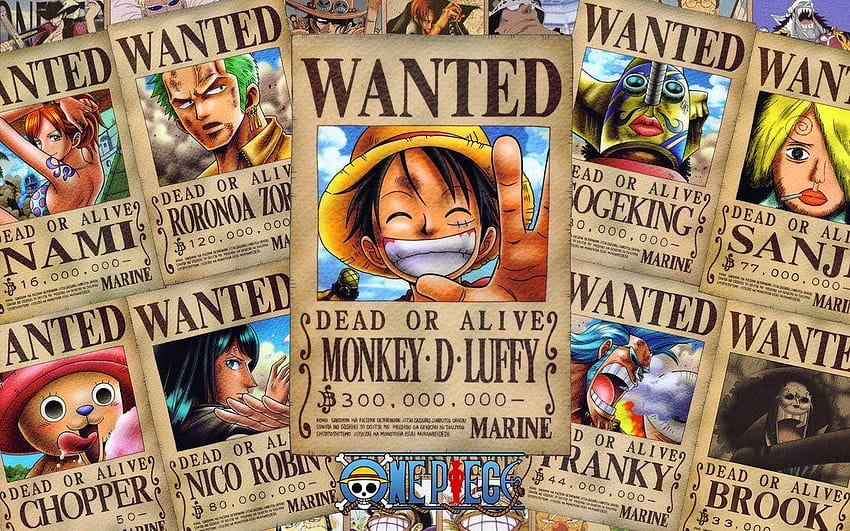 One Piece Wanted, търсен плакат едно парче HD тапет