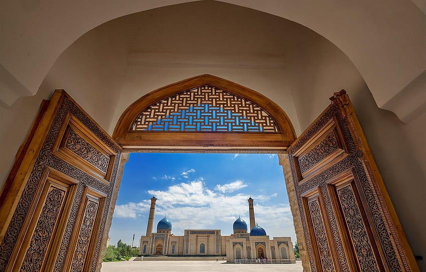 meczet, kopuła, minaret, Uzbekistan, Taszkent , sekcja город Tapeta HD