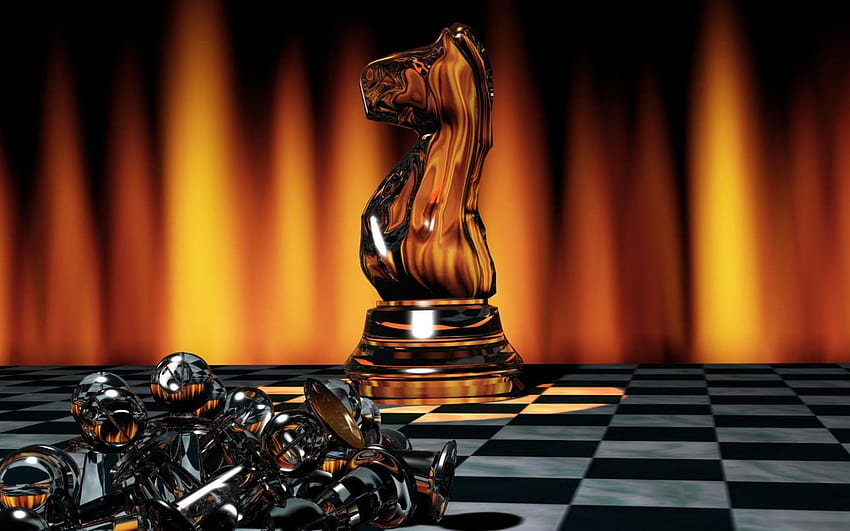 Cavalo de xadrez, cavaleiro de xadrez papel de parede HD