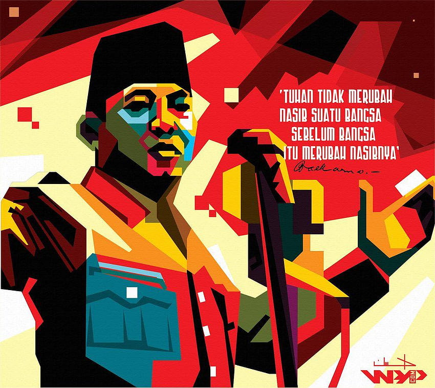 Ir Soekarno dalam WPAP oleh ihsanulhakim Wallpaper HD