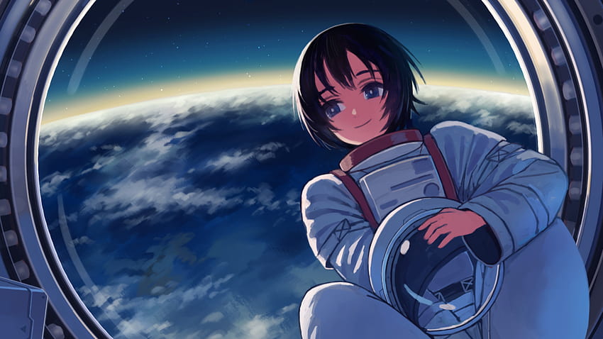 astronaut, blue, meteorite, anime, sky, artwork | 3508x2480 Wallpaper -  wallhaven.cc