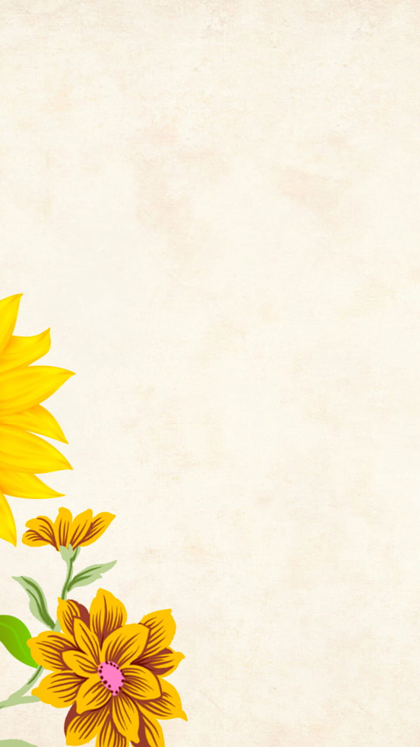 Copyspace, 꽃, 테두리, 정원 프레임이 있는 노란색 꽃 • 당신을 위해, 미적 꽃 테두리 HD 전화 배경 화면