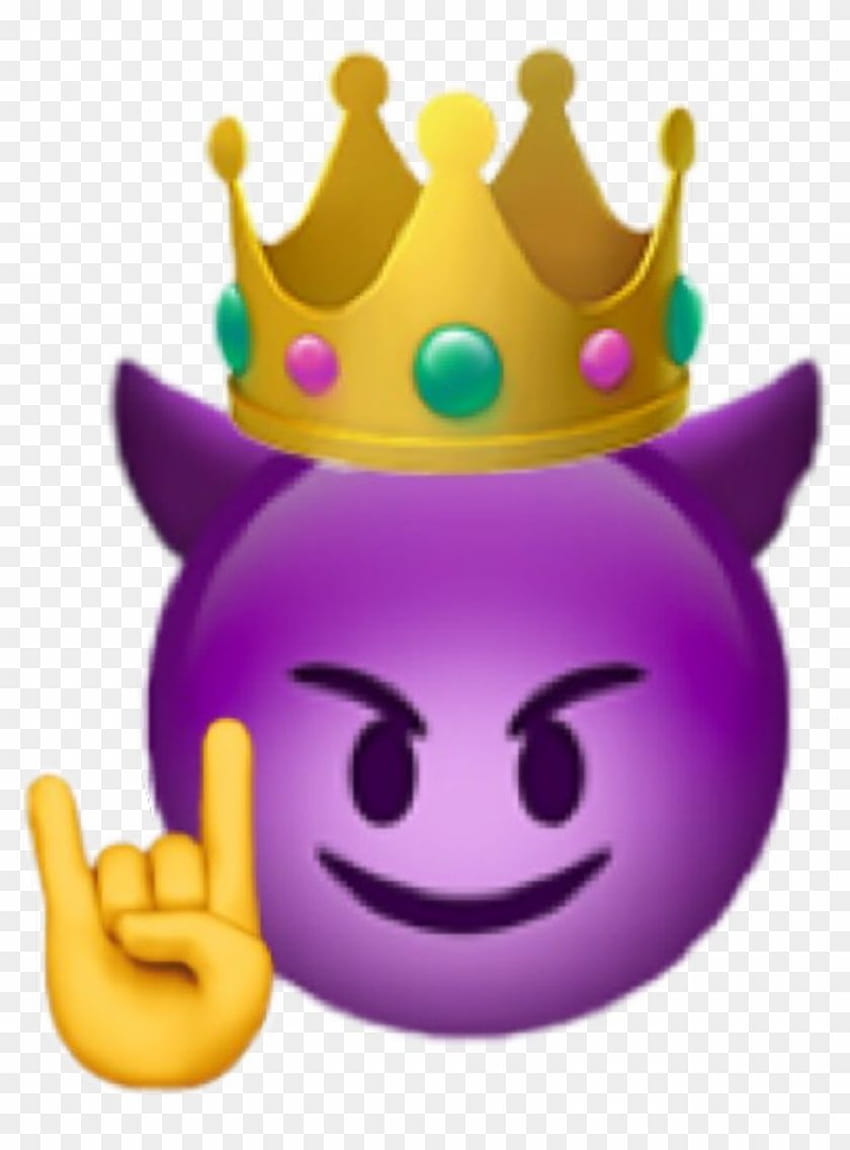 Fioletowy diabeł Emoji Png, mieszane emotikony Tapeta na telefon HD