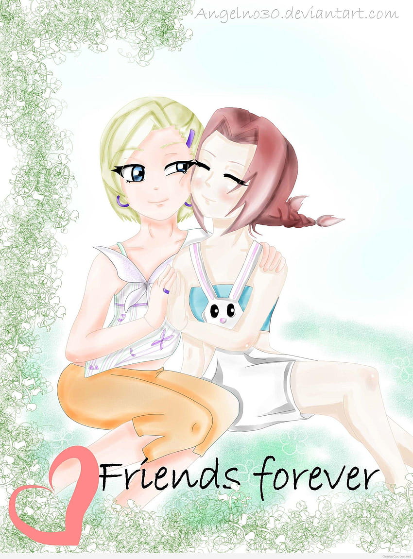 Best friends forever quotes and friends, friends cartoon HD phone wallpaper