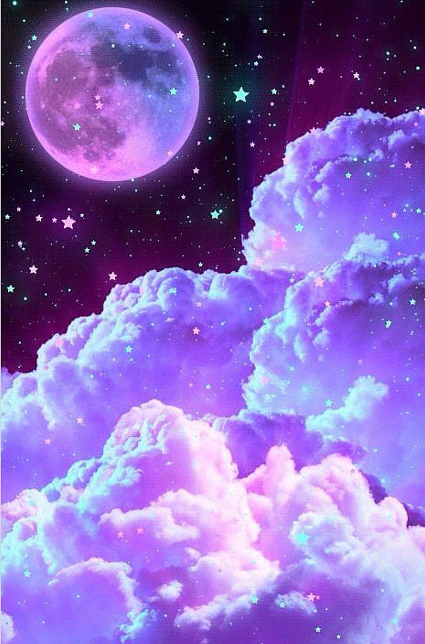 Galaxia estética publicada por John Simpson, estética de galaxia púrpura fondo de pantalla del teléfono