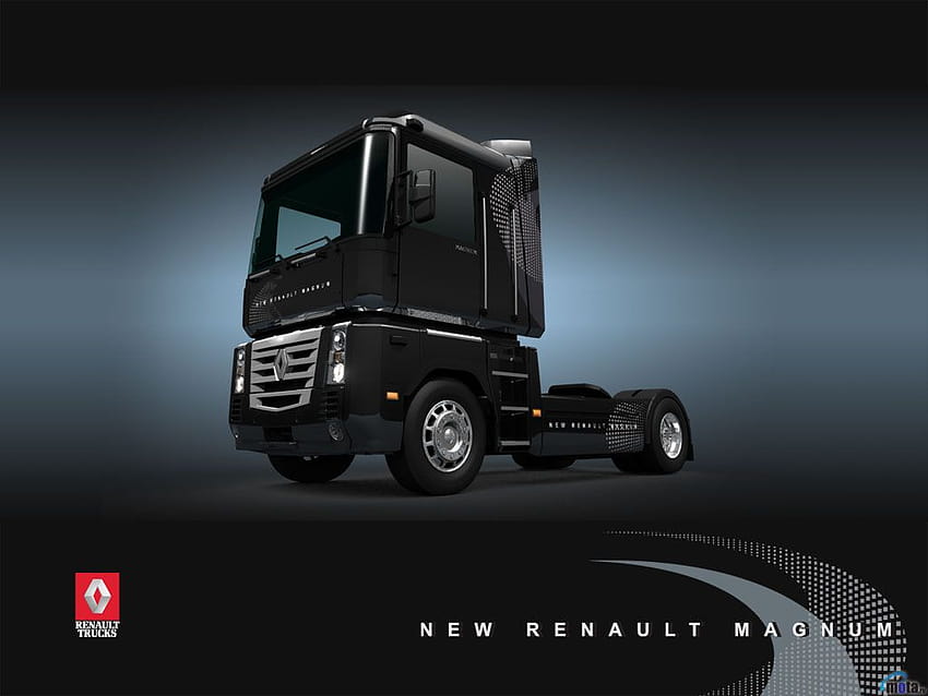 black renault truck magnum, 1024x768, Renault HD wallpaper