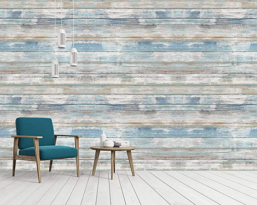 Mural de textura de madeira vinil envelhecido Shiplap papel de parede HD