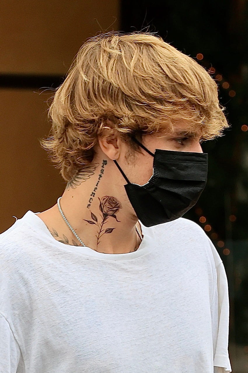 Justin Bieber and his neck tattoo  Who2