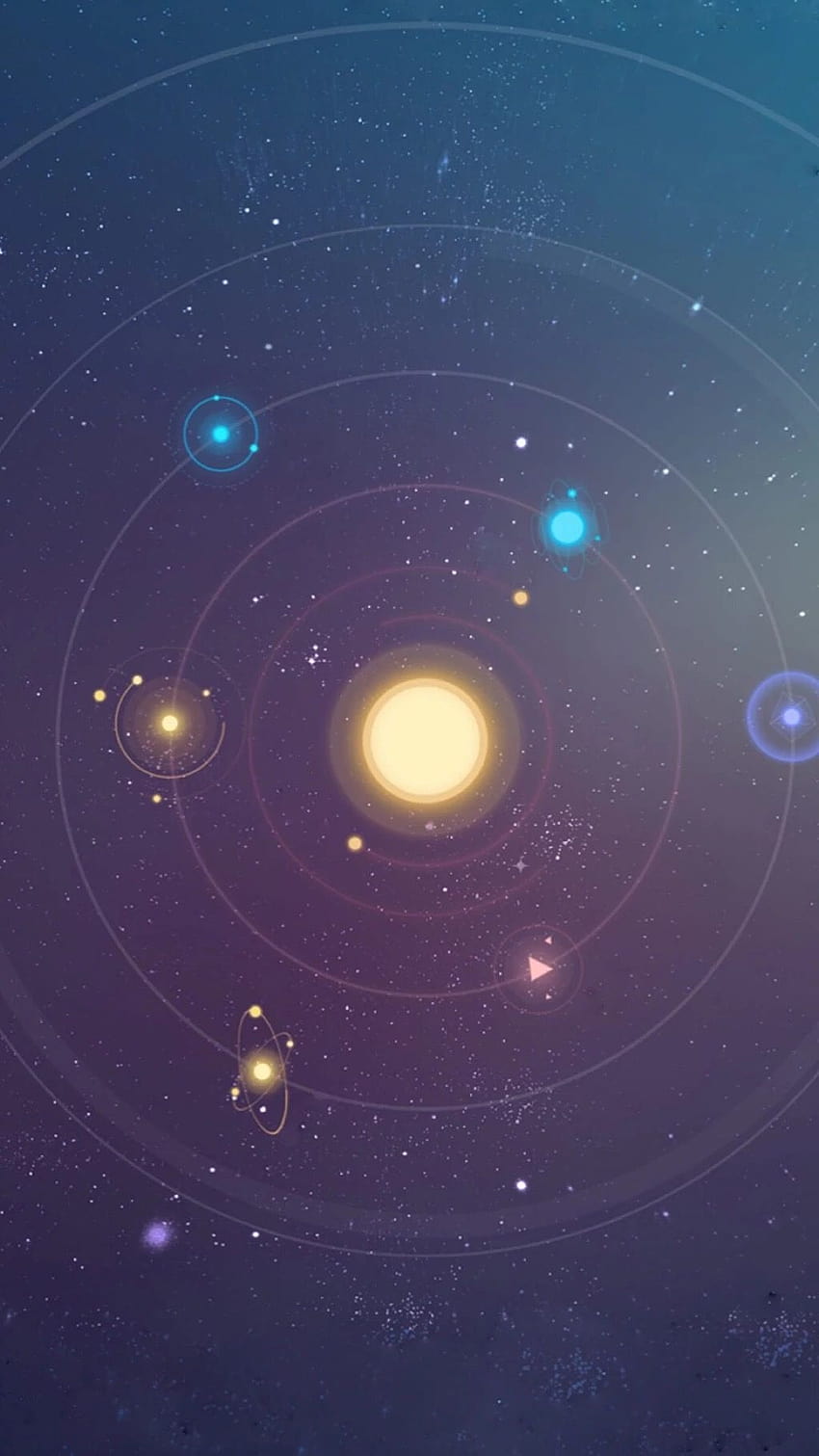 Planetas del sistema solar, planeta estético. fondo de pantalla del teléfono
