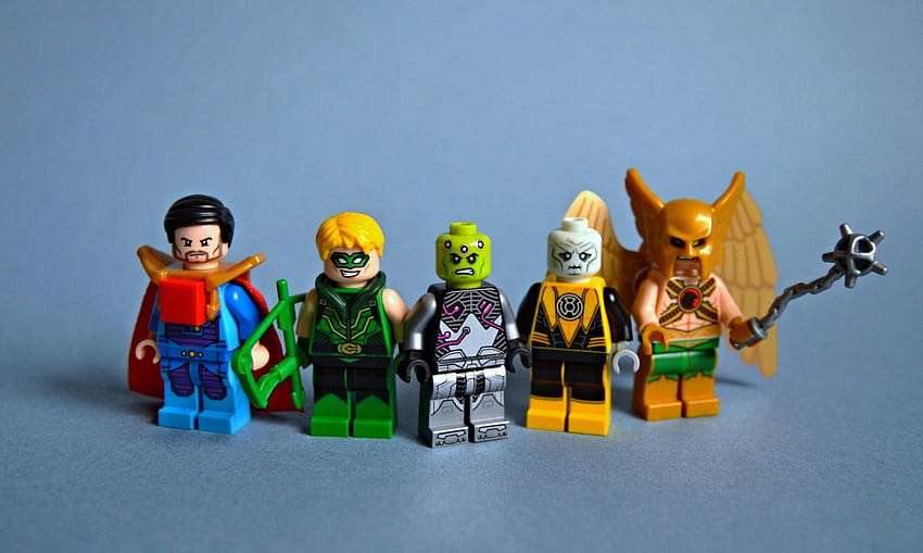 : зелено, жълто, правосъдие, DC, LEGO, el, Супермен, корпус, стрела, фенер, минифигурки, лига, кал, legionofdoom, Brainiac, Sinestro, Hawkman, минифигурки 5632x3375 HD тапет